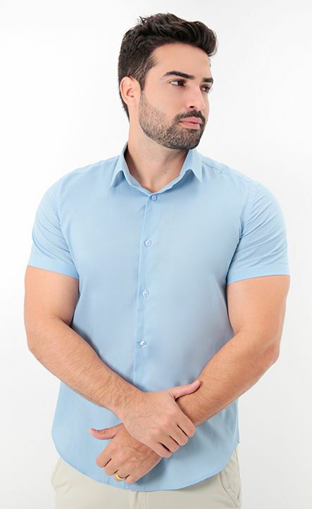 CAMISA MANGA CURTA SLIM FIT BÁSICA