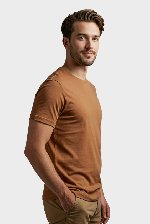 CAMISETA BÁSICA GOLA REDONDA - MODA