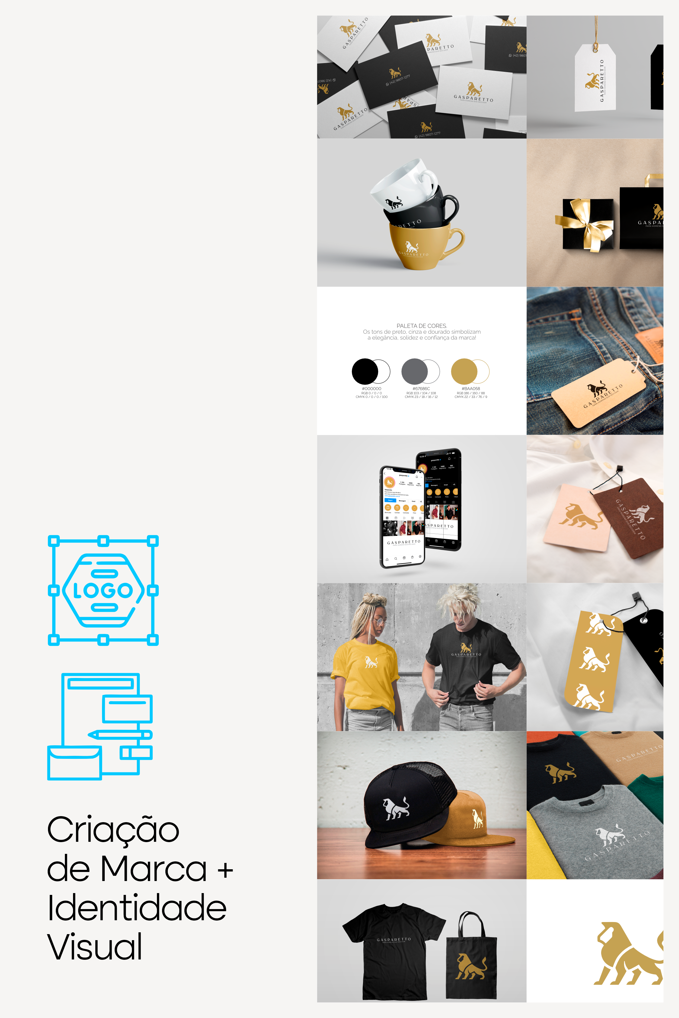 COMBO CRIAÇÃO DE MARCA + IDENTIDADE VISUAL COMPLETA