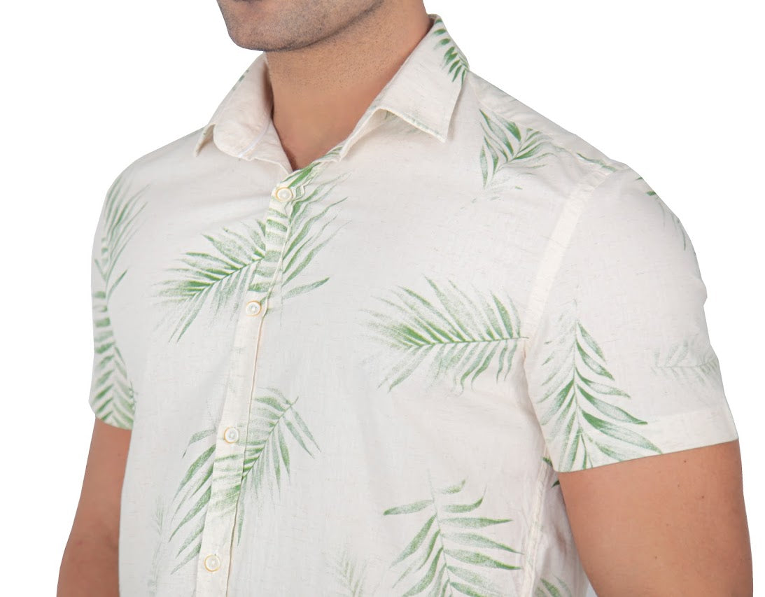 CAMISA MANGA CURTA SLIM FIT LINHO