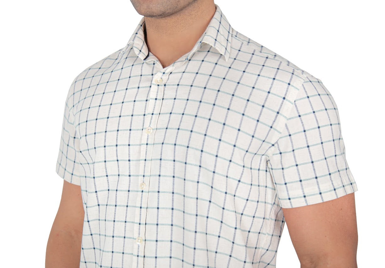 CAMISA MANGA CURTA SLIM FIT LINHO