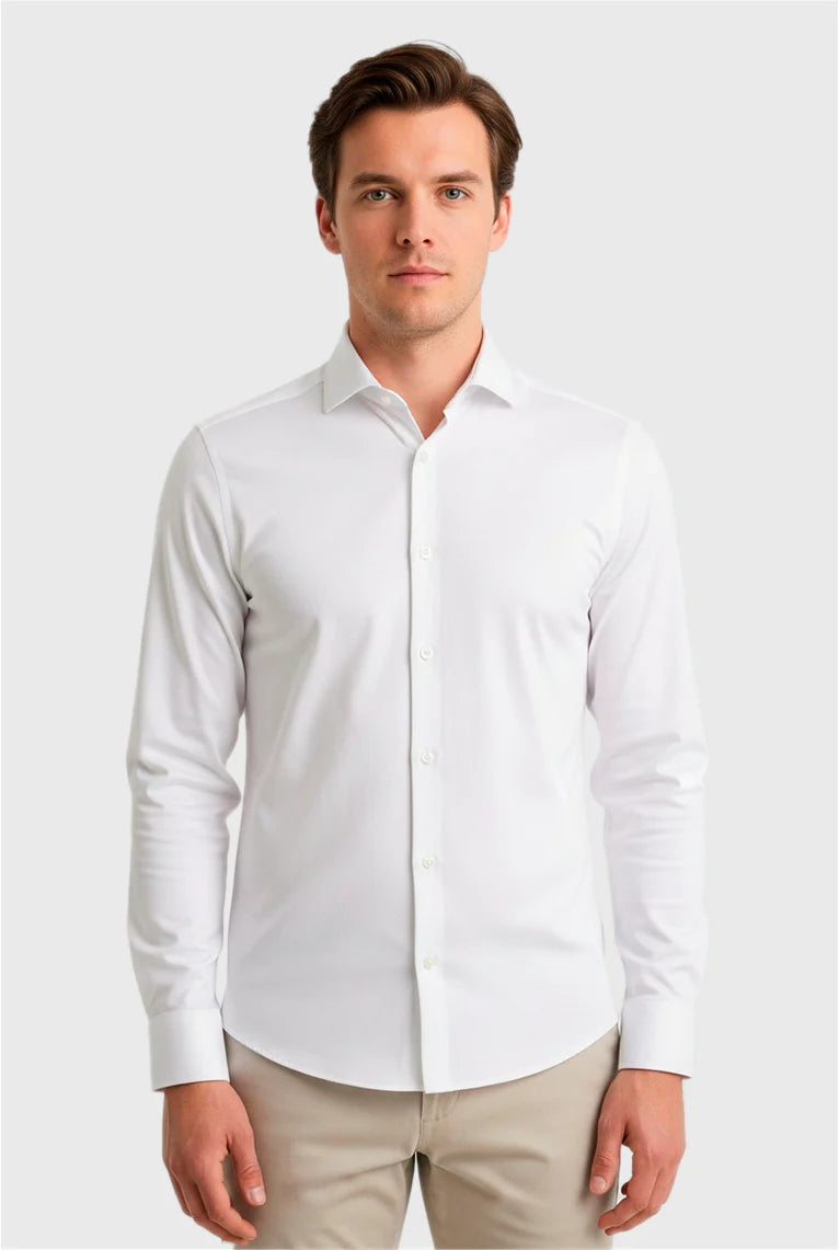 CAMISA MANGA LONGA COMFORT BÁSICA - Algodão