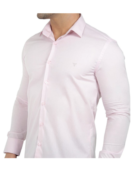 CAMISA MANGA LONGA SLIM FIT BÁSICA LISA