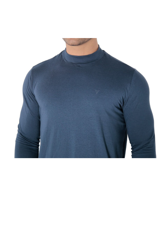 CAMISETA MANGA LONGA ALGODÃO EGÍPCIO GOLA ALTA