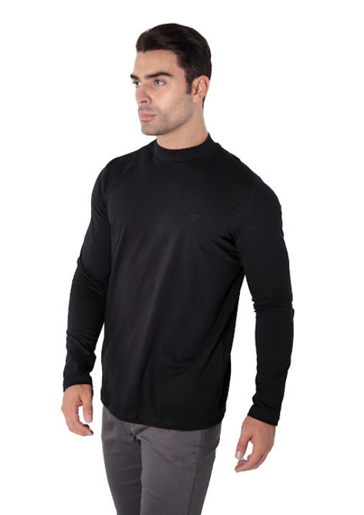 CAMISETA MANGA LONGA ALGODÃO EGÍPCIO GOLA ALTA