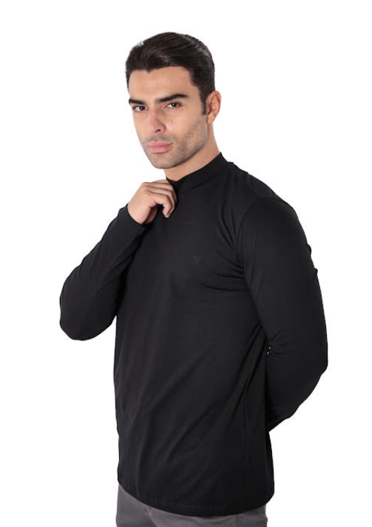 CAMISETA MANGA LONGA ALGODÃO EGÍPCIO GOLA ALTA