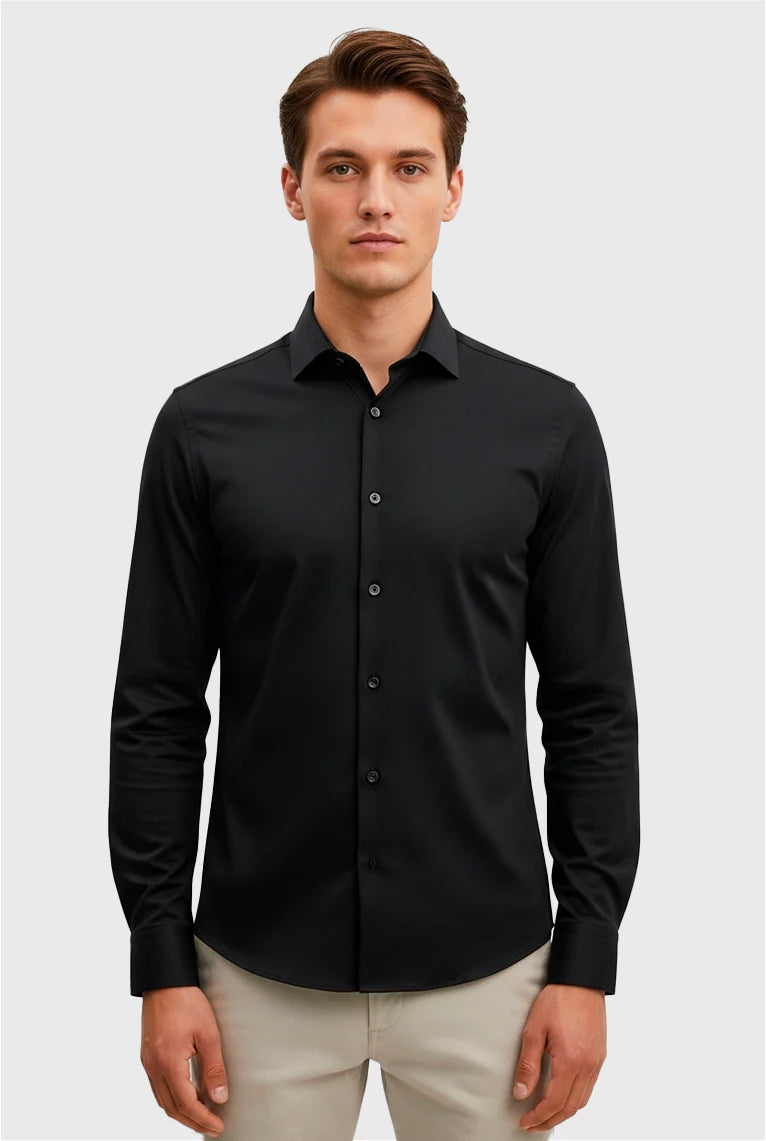 CAMISA MANGA LONGA COMFORT BÁSICA - Algodão