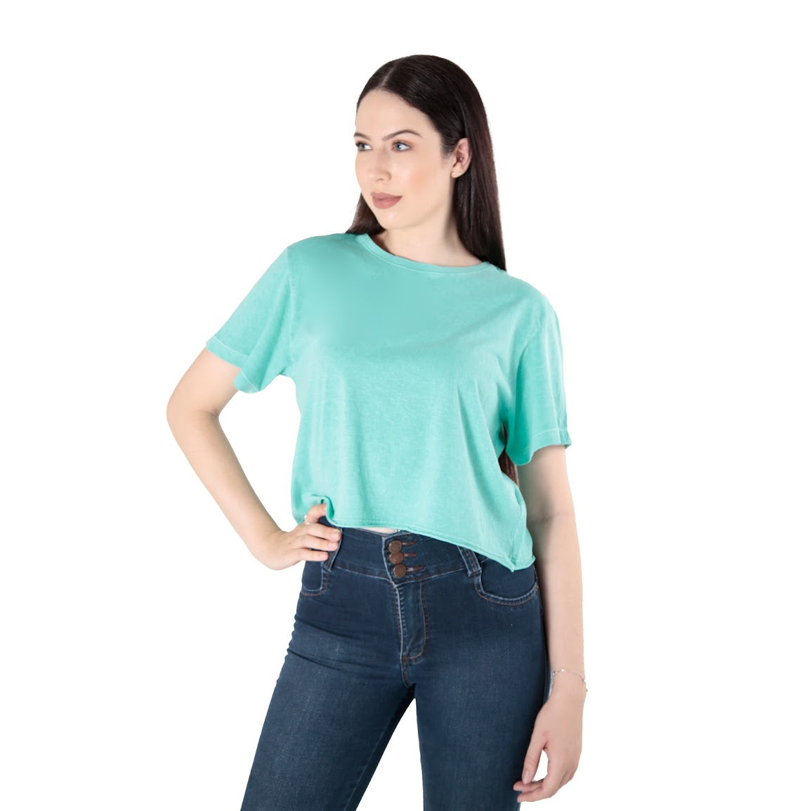 CROPPED STONED COLOR