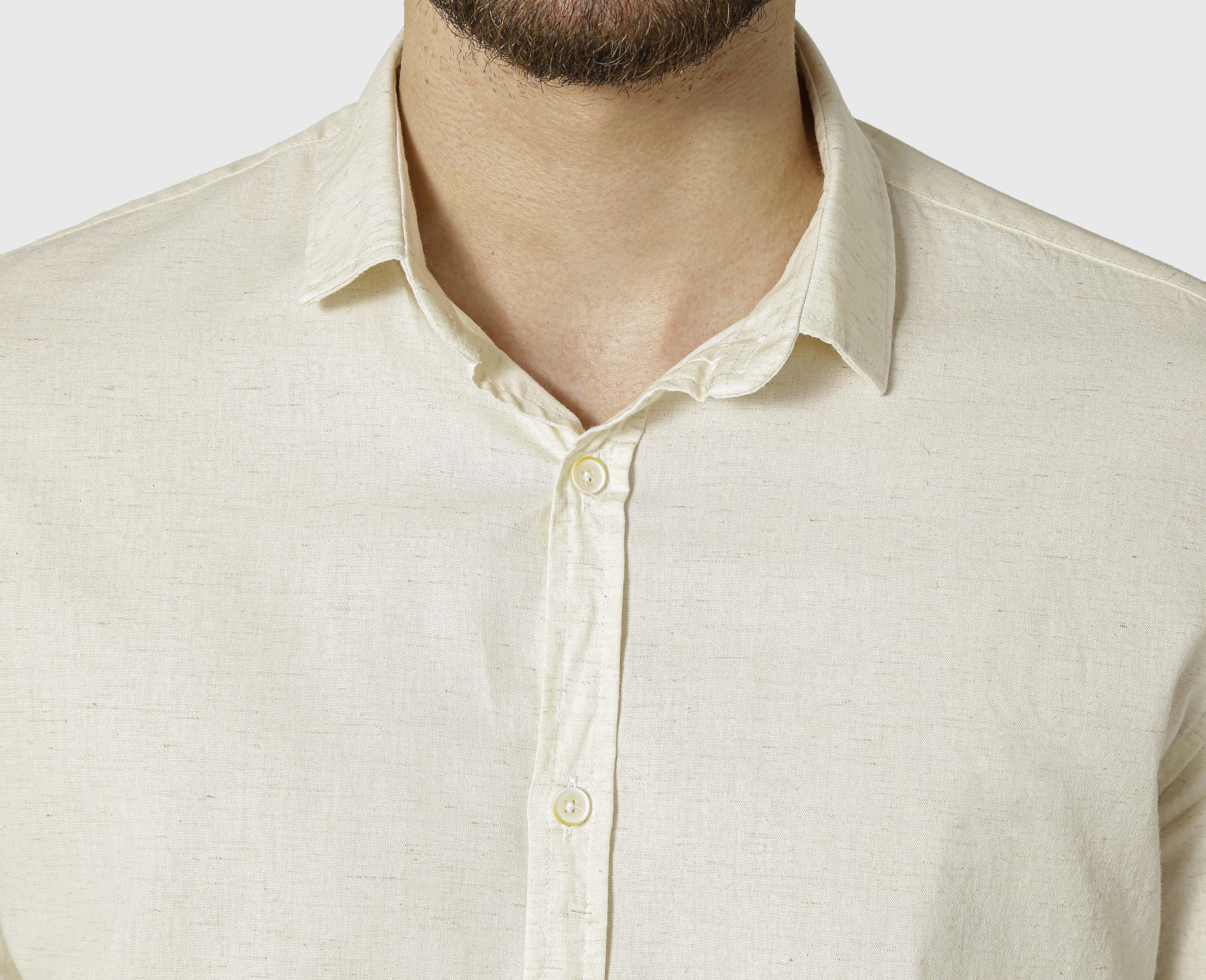 CAMISA MANGA CURTA SLIM FIT LINHO