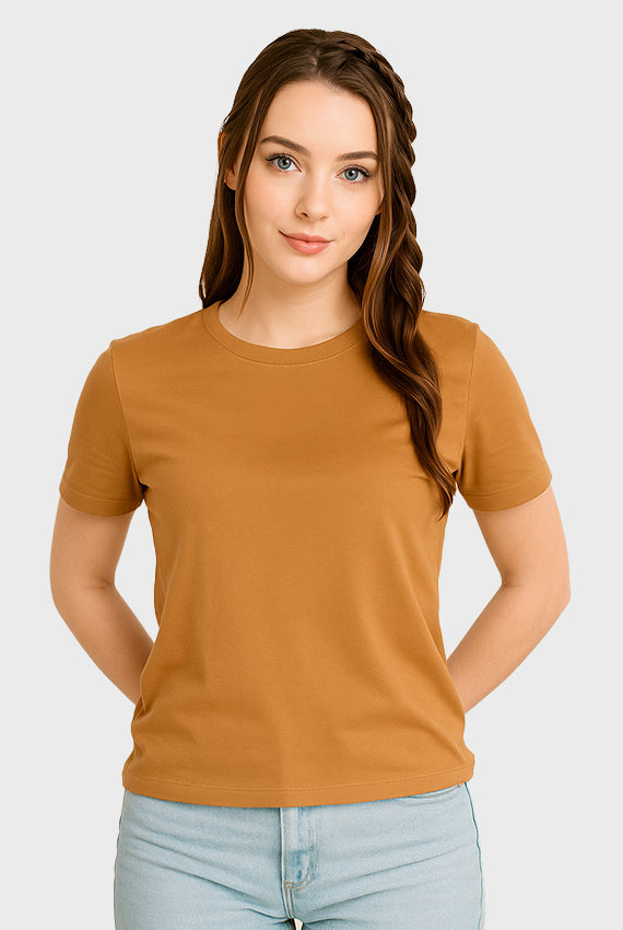 CAMISETA FEMININA T-SHIRT BABY LONG GOLA REDONDA