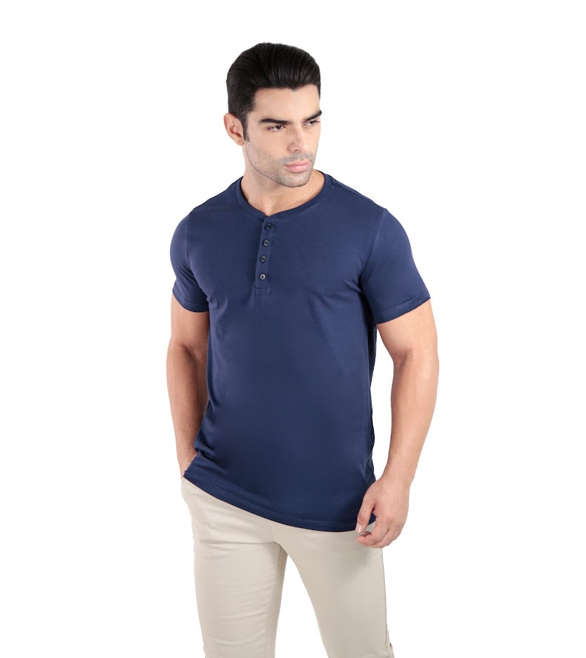 CAMISETA HENLEY EGÍPCIO GOLA PADRE