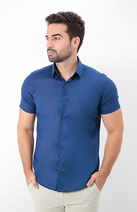 CAMISA MANGA CURTA SLIM FIT BÁSICA