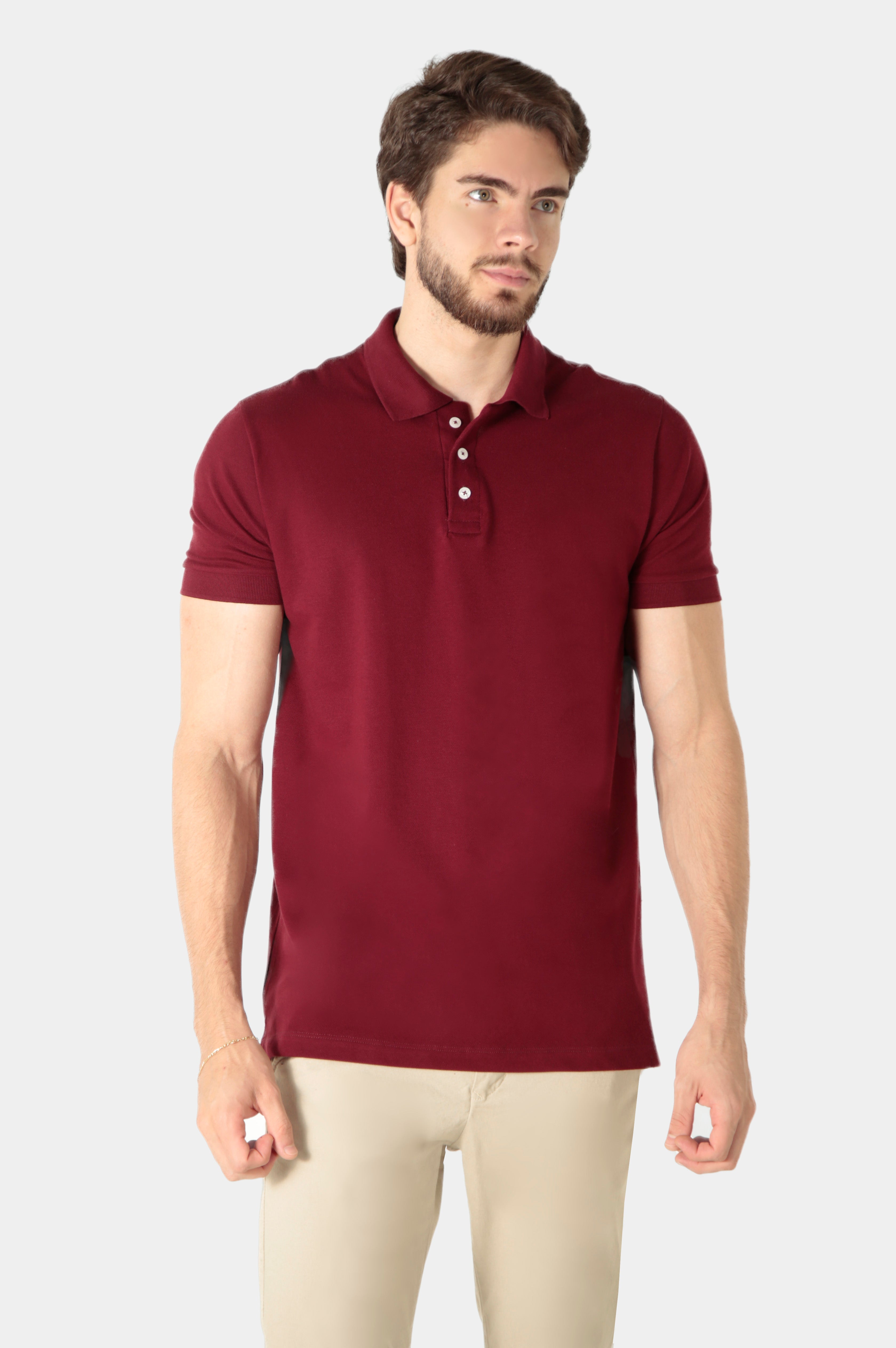 POLO PIQUET PIMA COM ELASTANO LISA