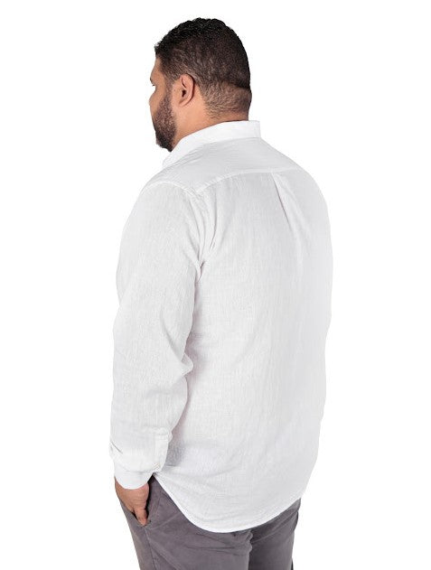CAMISA MANGA LONGA PLUS SIZE LINHO