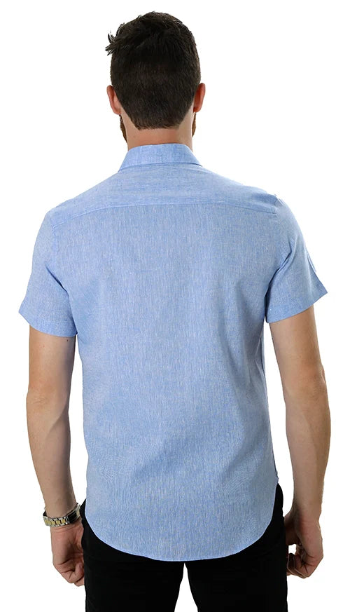 CAMISA MANGA CURTA SLIM FIT LINHO