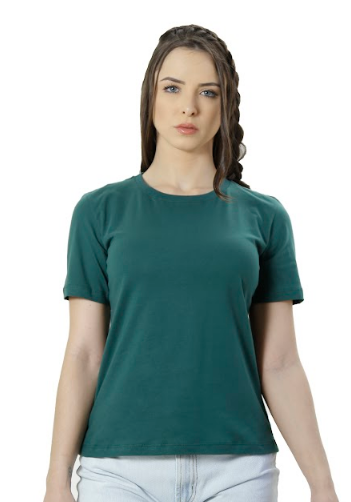 CAMISETA FEMININA T-SHIRT BABY LONG GOLA REDONDA