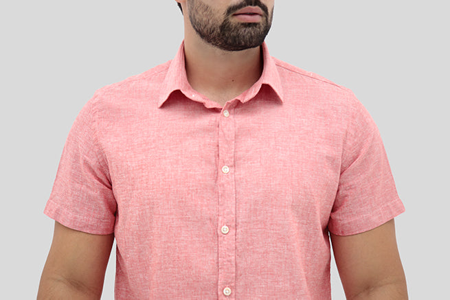 CAMISA MANGA CURTA SLIM FIT LINHO