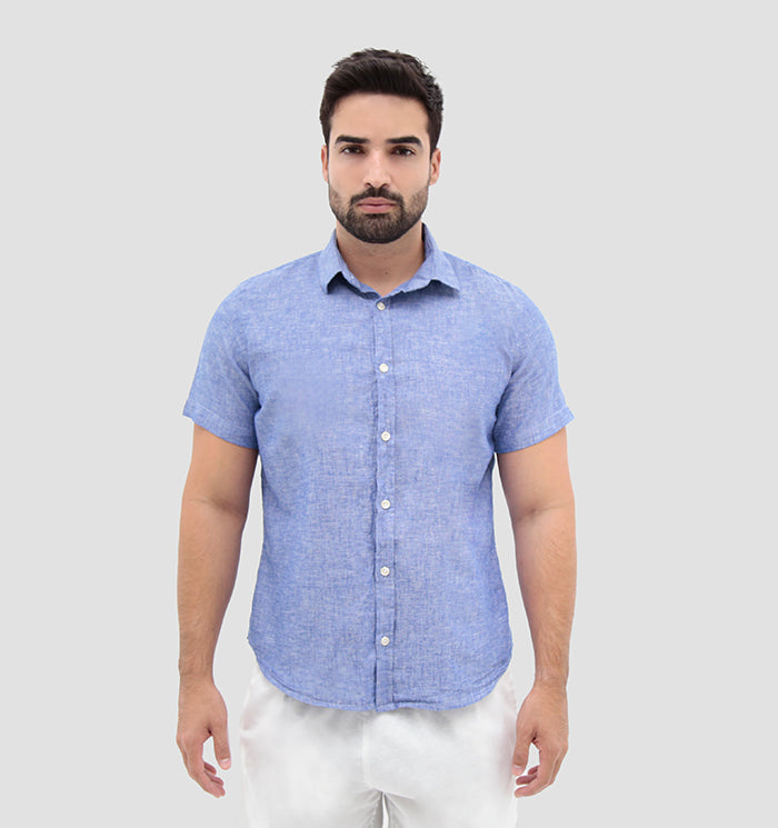 CAMISA MANGA CURTA SLIM FIT LINHO