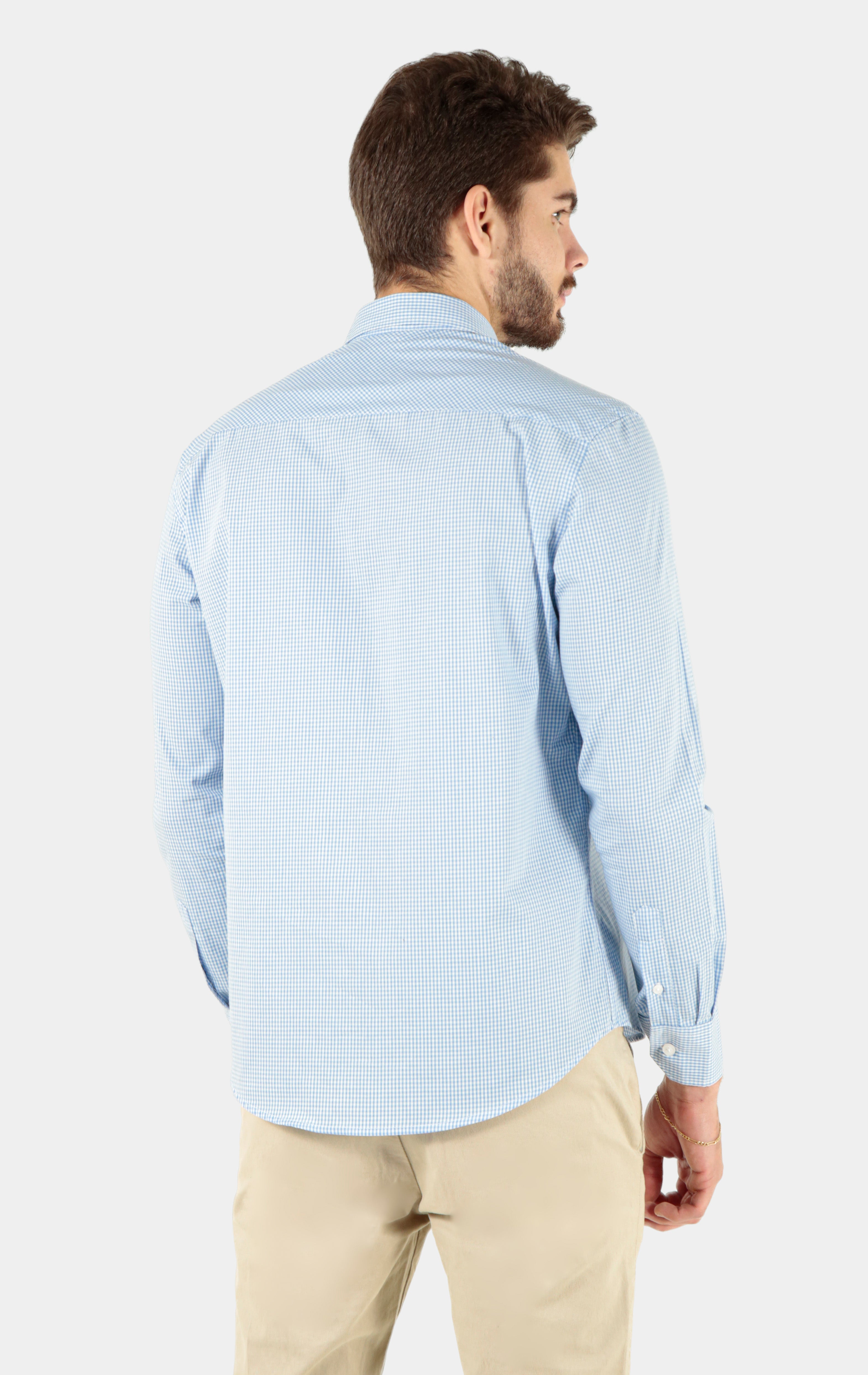 CAMISA MANGA LONGA SLIM FIT BUTTON DOWN XADREZ