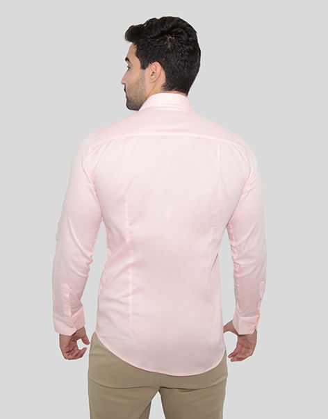 CAMISA MANGA LONGA SUPER SLIM BÁSICA COM ELASTANO