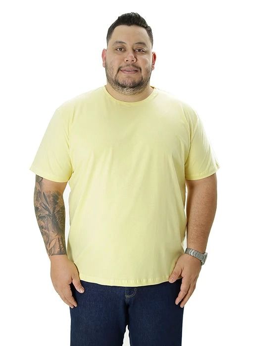 CAMISETA BÁSICA GOLA REDONDA LISA PLUS