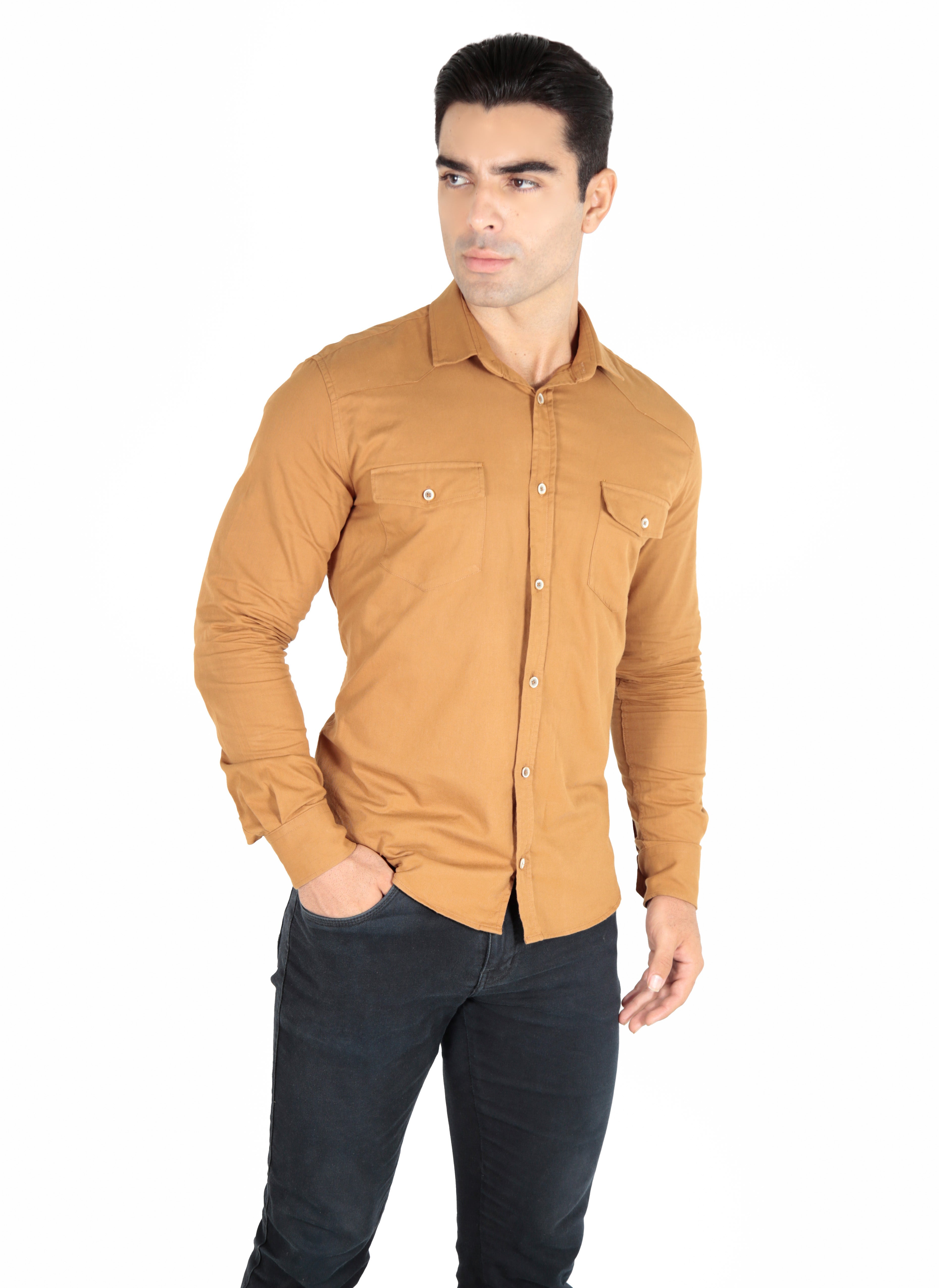 CAMISA MANGA LONGA SLIM FIT SARJA