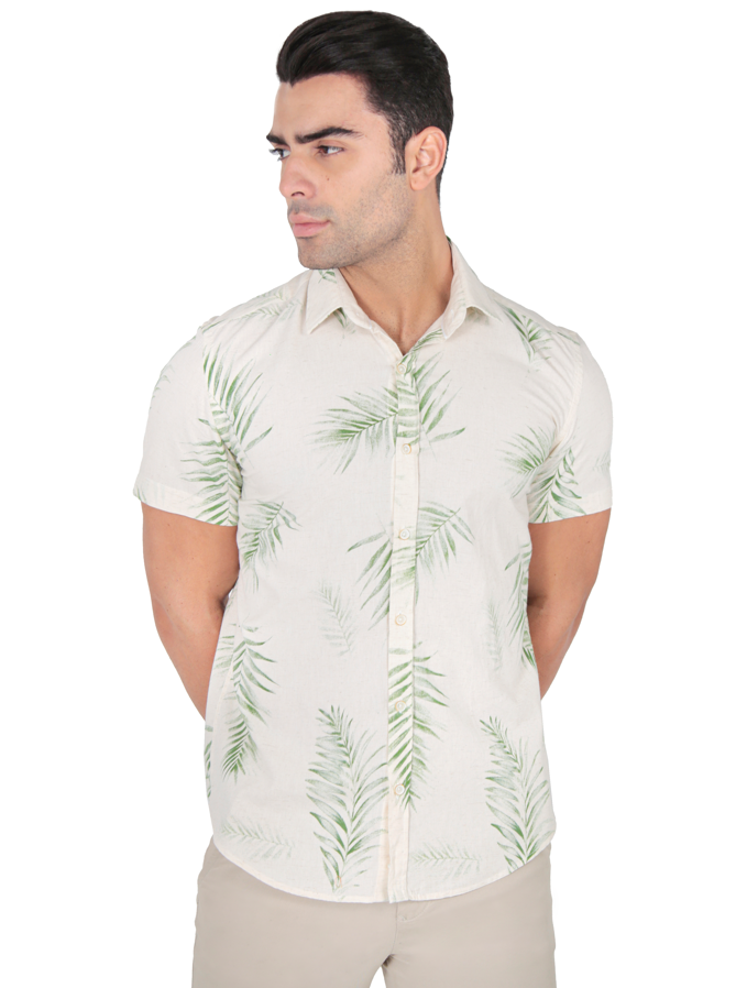 CAMISA MANGA CURTA SLIM FIT LINHO