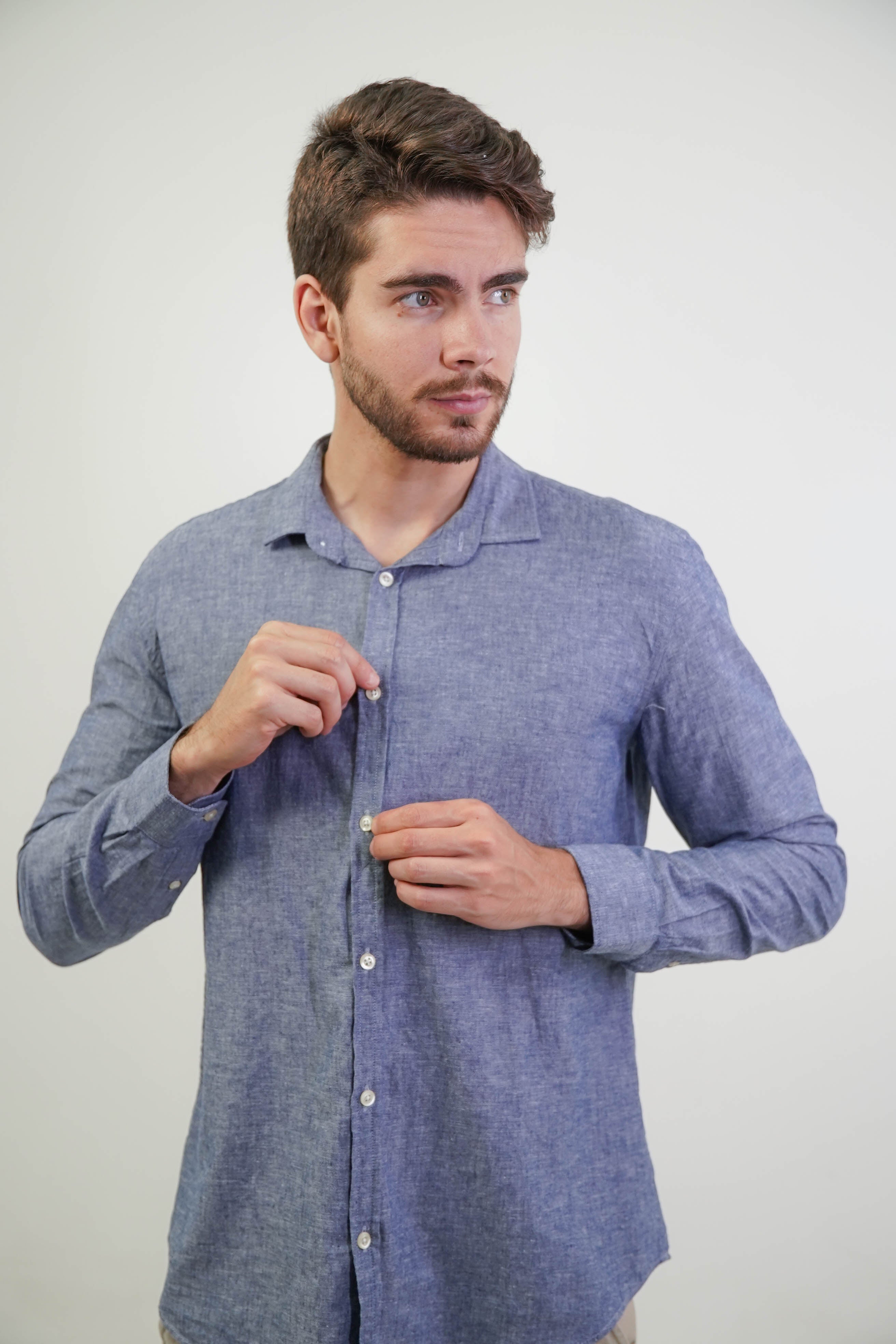 CAMISA MANGA LONGA LINHO SLIM FIT