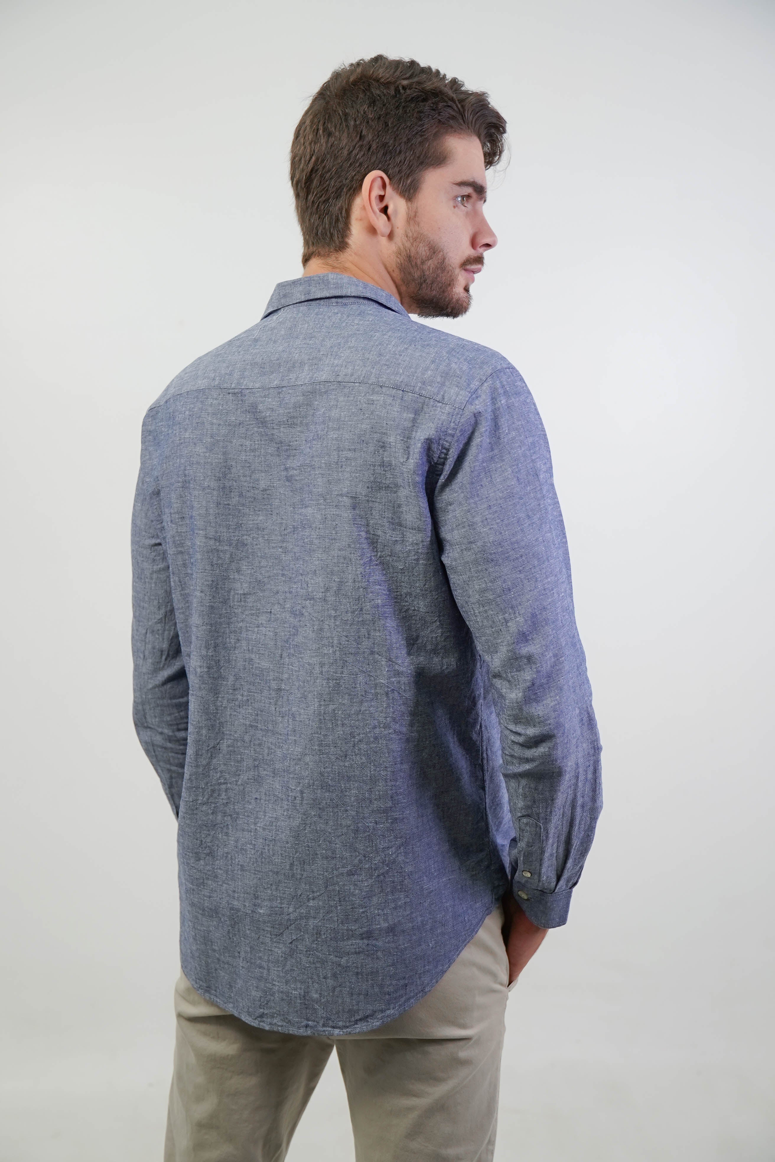 CAMISA MANGA LONGA LINHO SLIM FIT