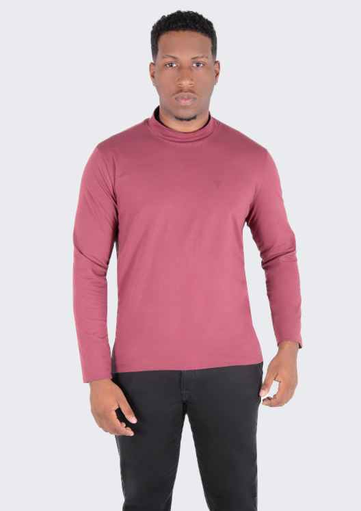 CAMISETA MANGA LONGA ALGODÃO EGÍPCIO GOLA ALTA