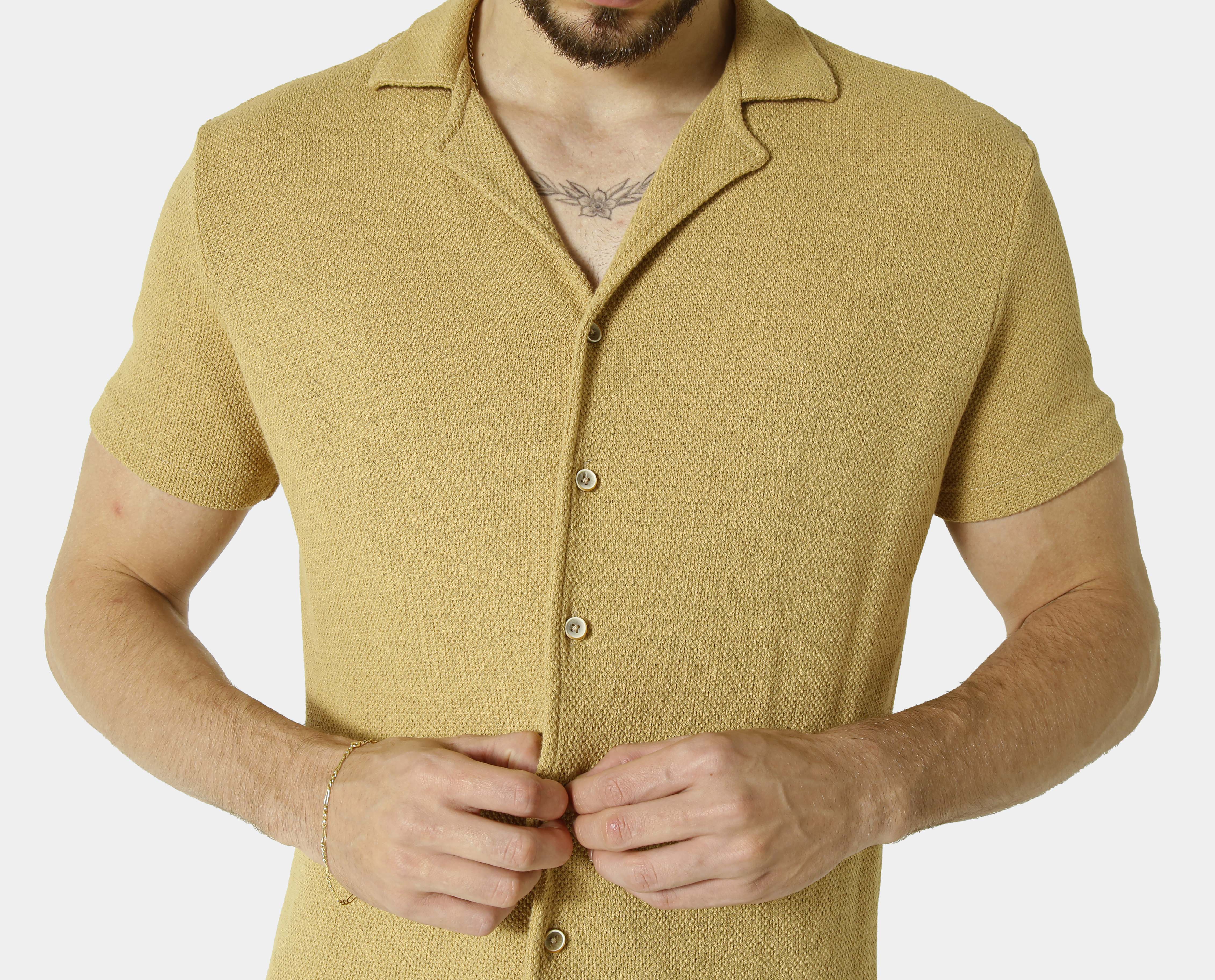 CAMISA GOLA ESPORTE MANGA CURTA TEXTURA