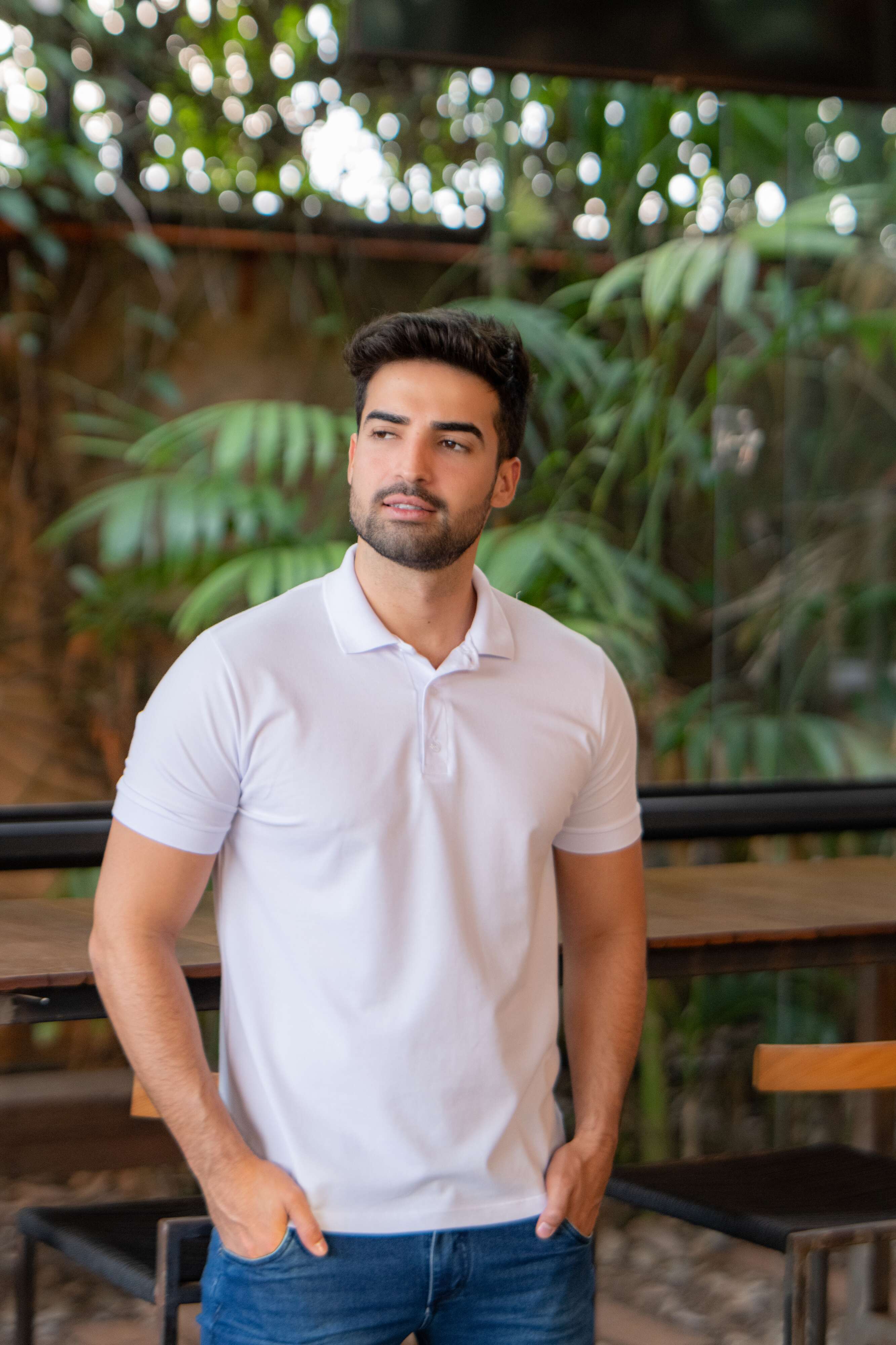 POLO PIQUET PIMA COM ELASTANO LISA