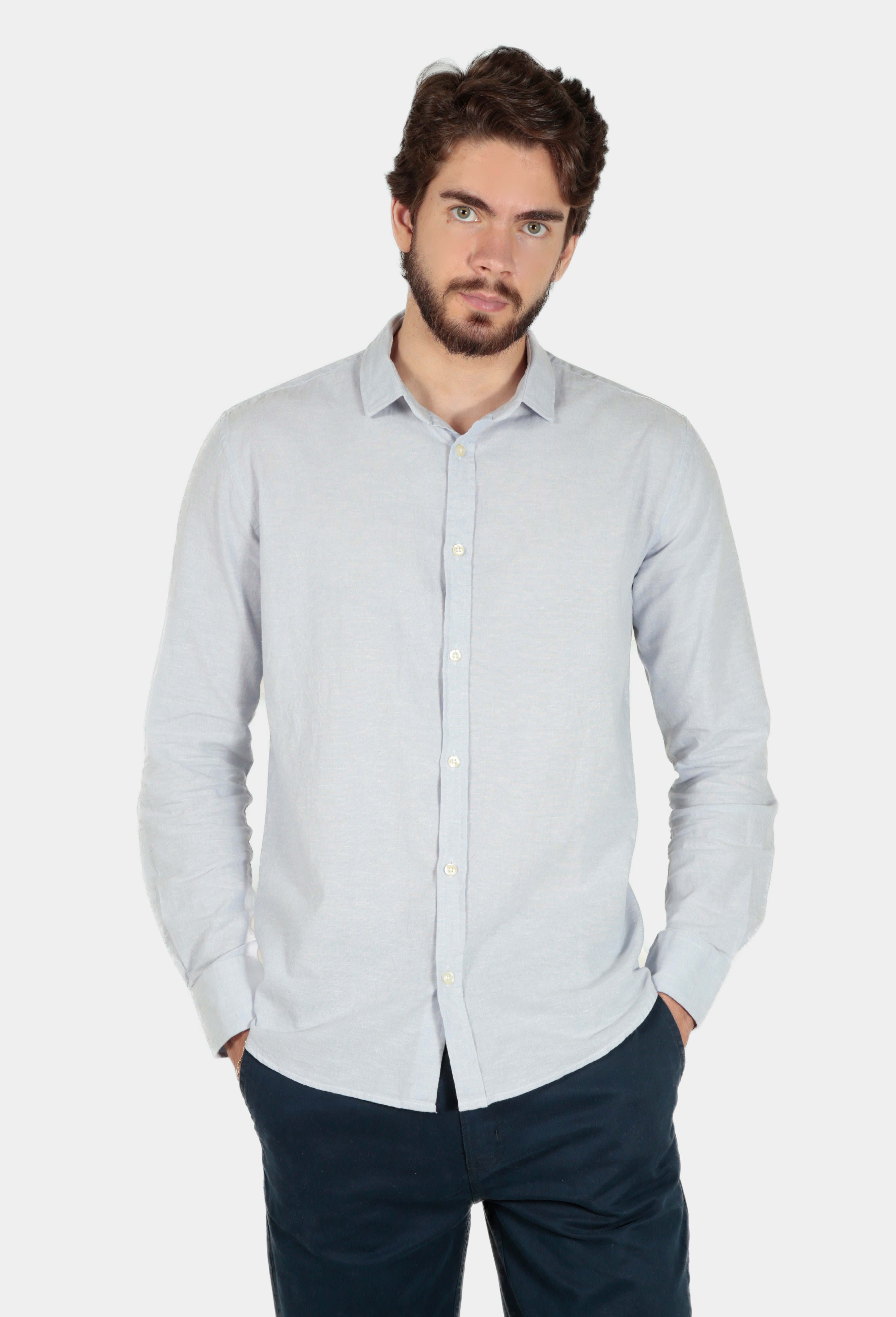CAMISA MANGA LONGA LINHO SLIM FIT