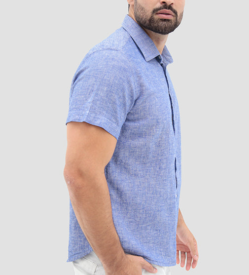 CAMISA MANGA CURTA SLIM FIT LINHO