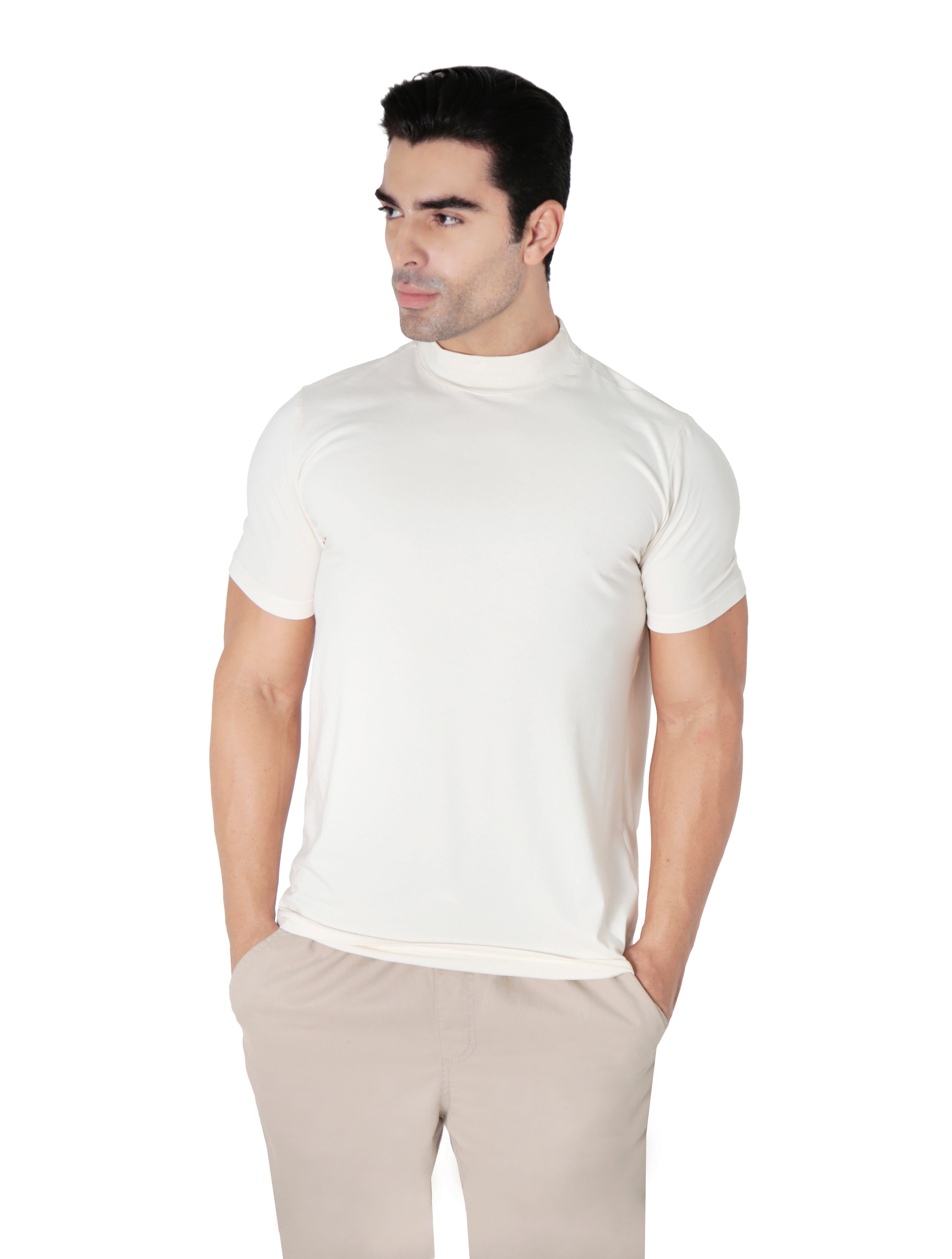 CAMISETA PREMIUM ALGODÃO EGÍPCIO GOLA ALTA